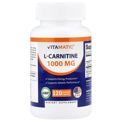 Vitamatic, L-carnitine, 120 capsules végétales (500 mg par capsule)