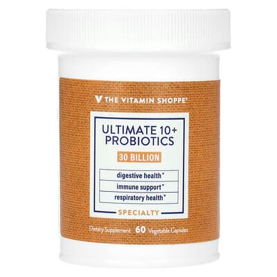 The Vitamin Shoppe, Probiotiques Ultimate 10+, 30 milliards d'UFC, 60 capsules végétales