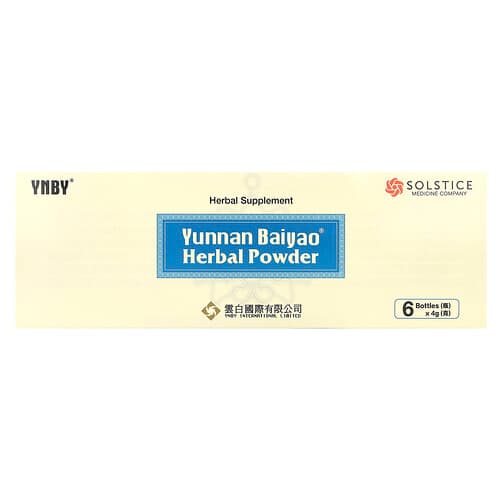 Yunnan Baiyao, Poudre à base de plantes, 6 flacons de 4 g chacun