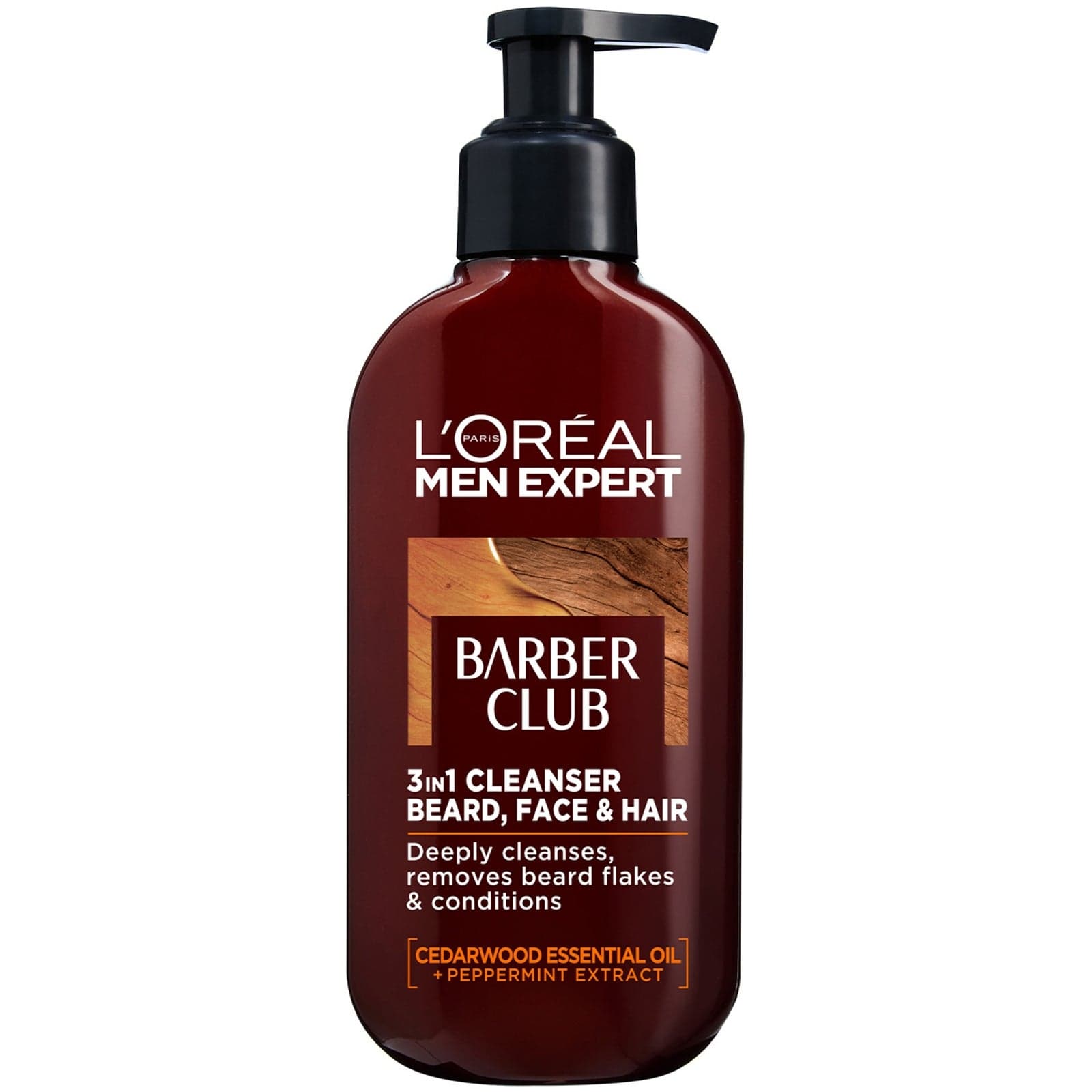 L'Oréal Paris Men Expert BarberClub Nettoyant 3-en-1 Barbe + Visage + Cheveux 200 ml