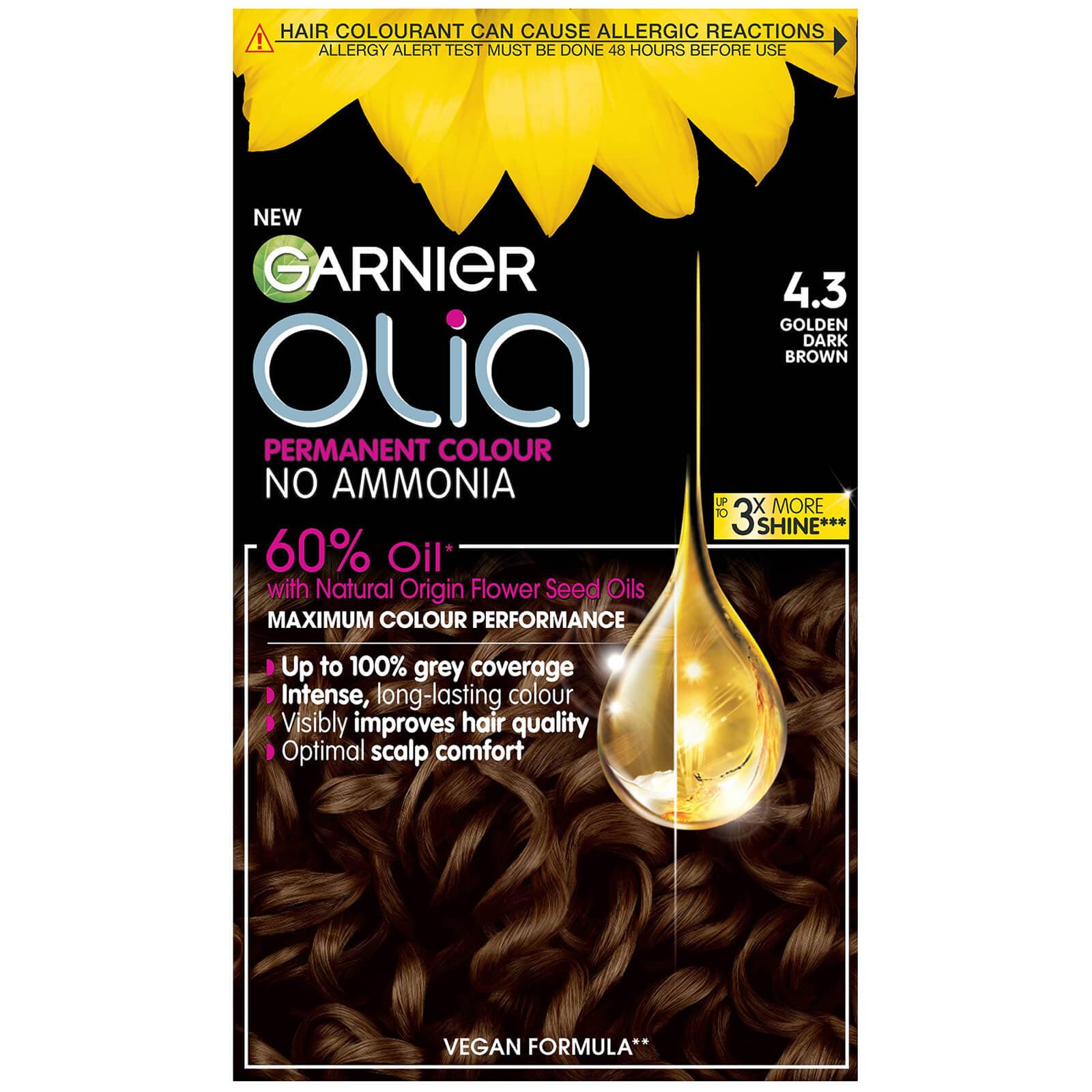 Garnier Olia Coloration Permanente (Différentes teintes) - 4.3 Dark Golden Brown
