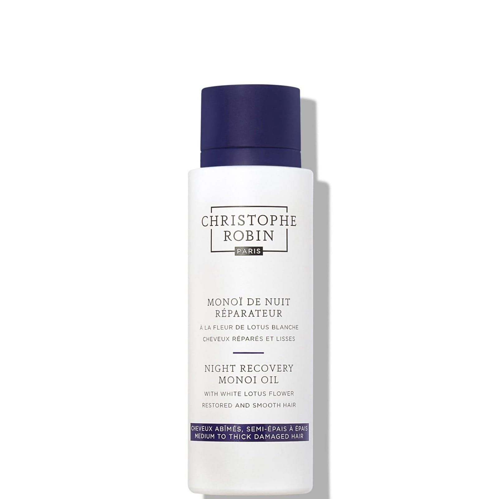 Christophe Robin Night Recovery Monoï Oil with White Lotus Flower 92ml