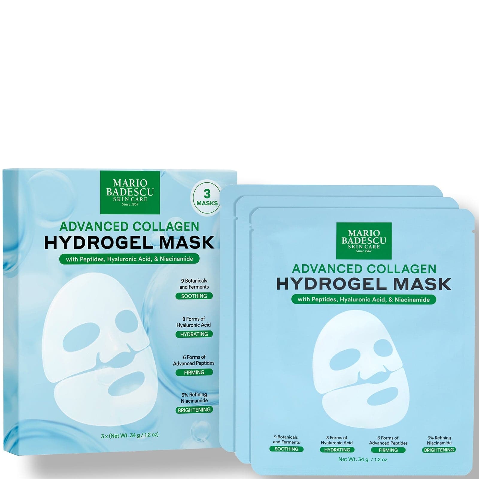 Mario Badescu Advanced Collagen Hydrogel Sheet Mask (Pack of 3)