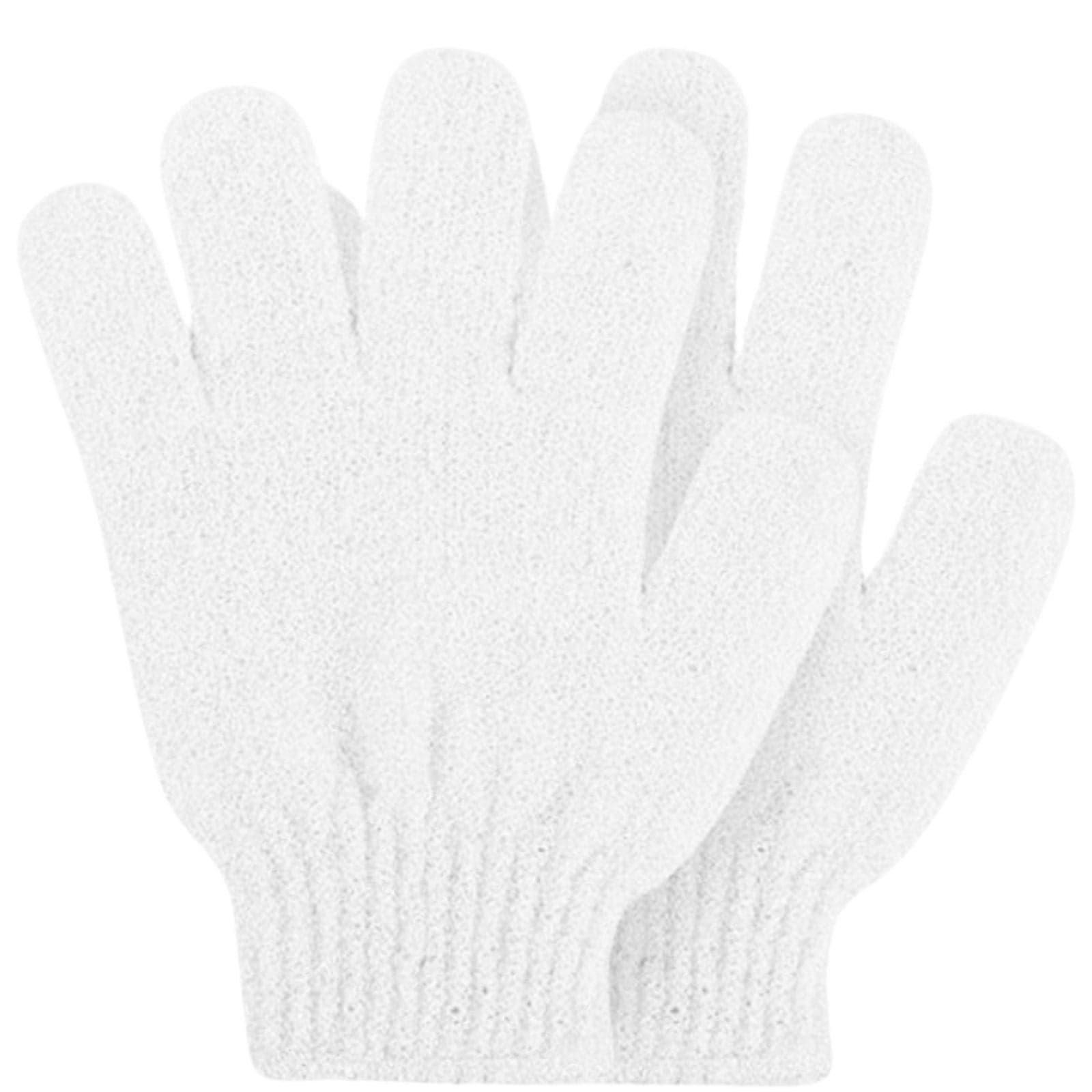 Rose & Caramel Exfoliating Gloves - White