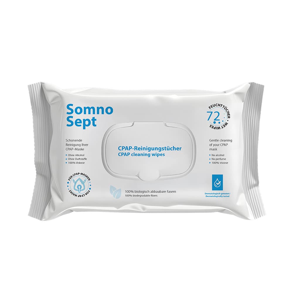 Lingettes nettoyantes spéciales PPC/CPAP SomnoSept, nettoyage des masques de PPC, en viscose, testées dermatologiquement, sans alcool ni parfum