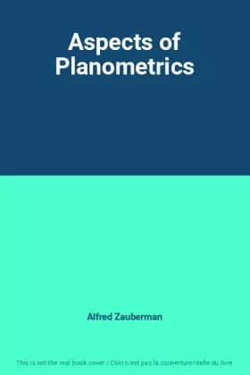 Aspects of Planometrics - Alfred Zauberman