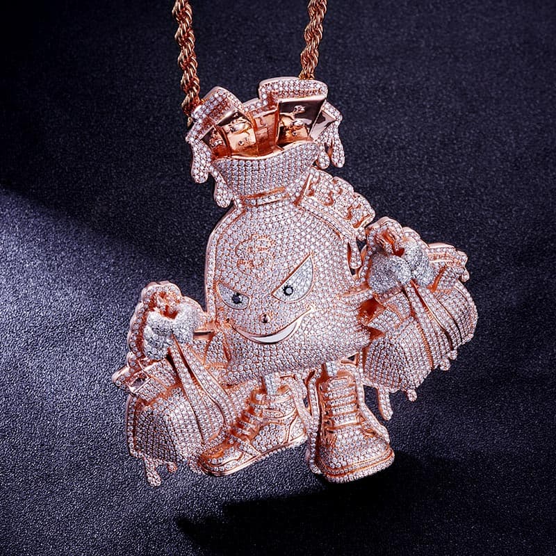 Dépôt de pendentif de dessin animé Unique personnalisé S925 et VVS1 Moissanite