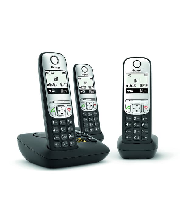 Gigaset A690A Trio Téléphone analog/dect Identification de l'appelant Noir