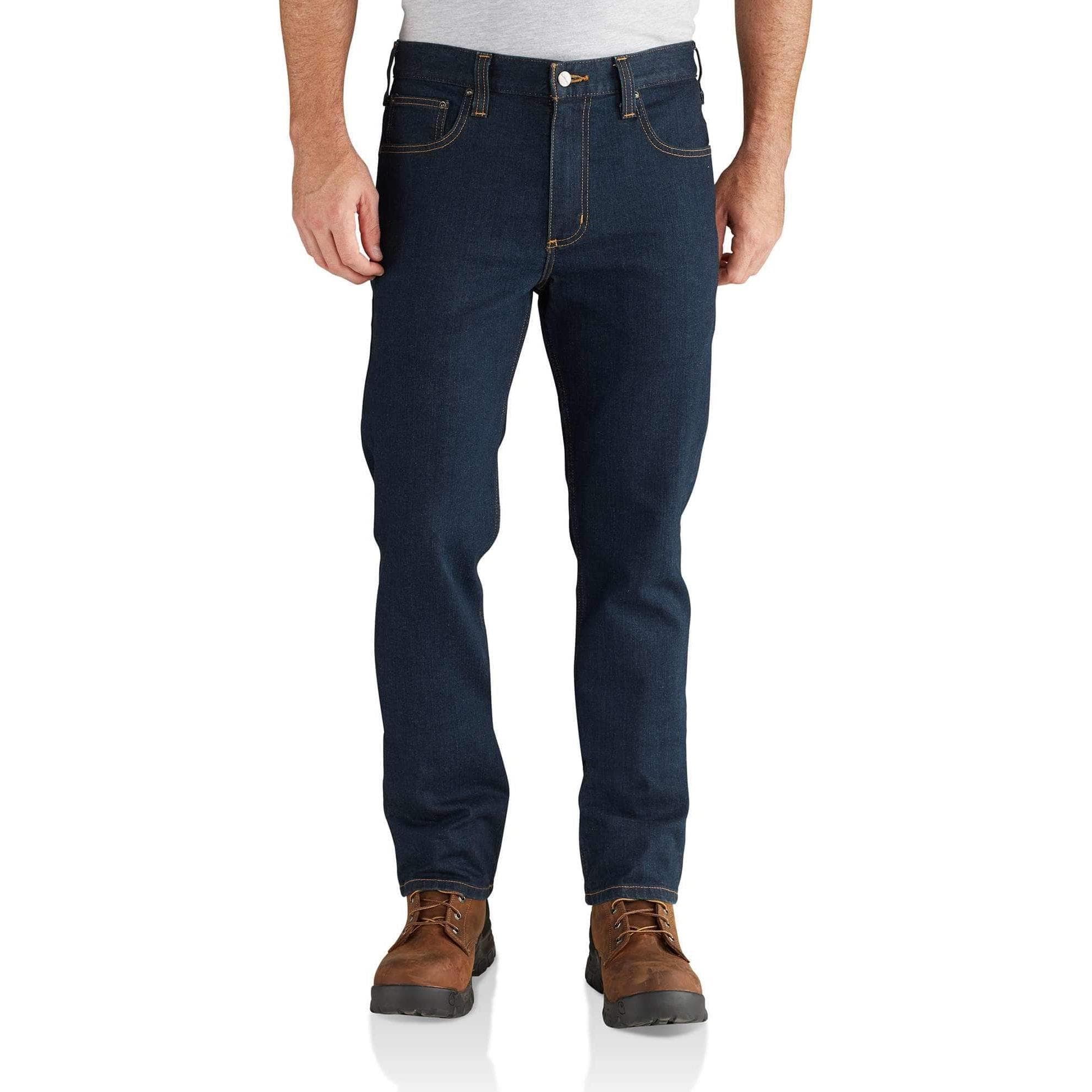 Carhartt, Pantalon de travail, Jean droit conique Rugged Flex (W34/L34)