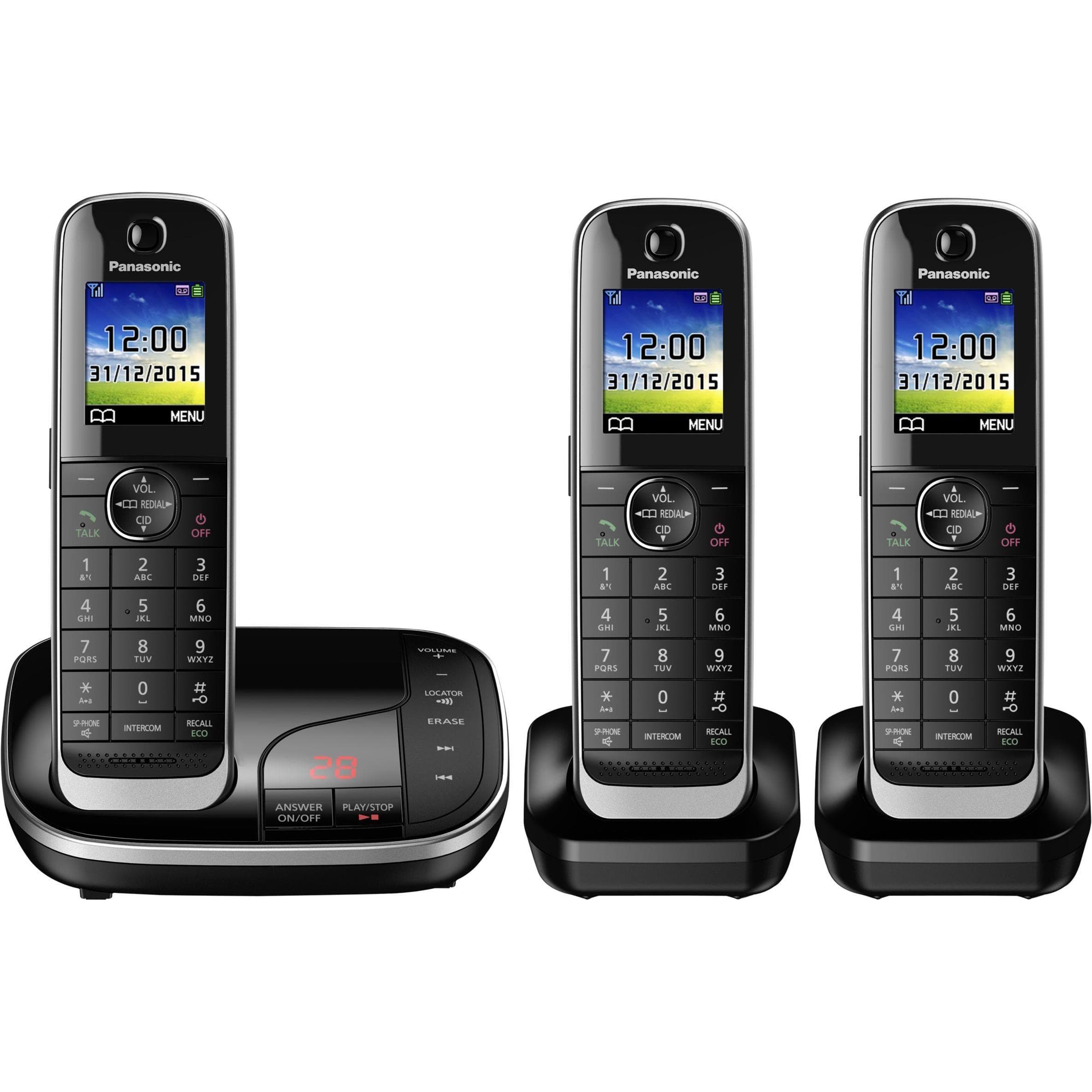Panasonic KX-TGJ323, Téléphone, Noir