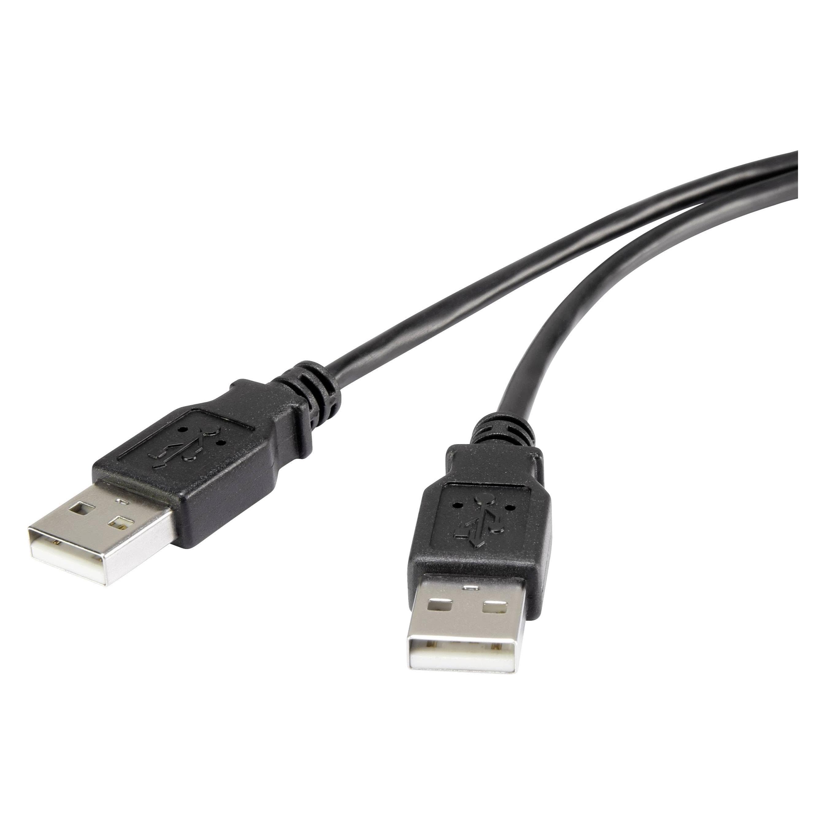 Digitus ASSMANN Câble de connexion USB type A St/St 1.8m USB 2.0 compatible sw (1.80 m, USB 2.0, 2.50 W), Câble USB