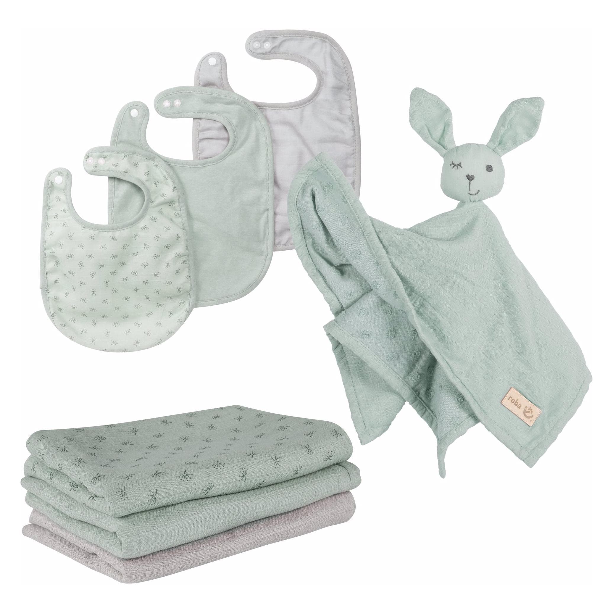 Roba, Bavoir, Set cadeau Baby Essentials Lil Planet frosty green