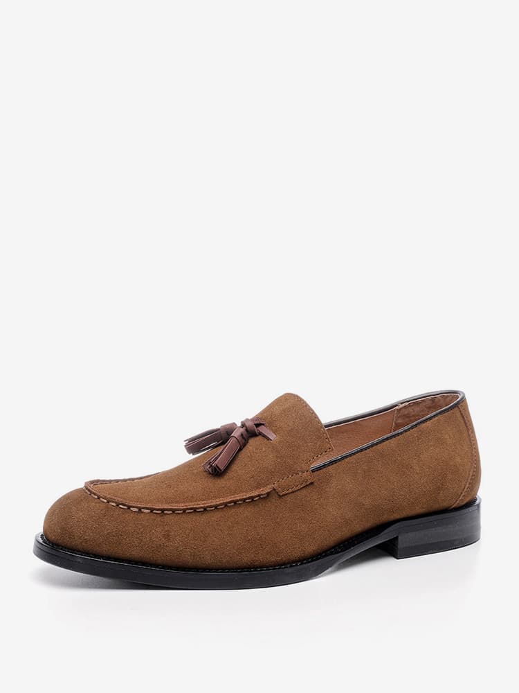 Mocassins à pampilles pour hommes bout rond chaussures de bal de retour à la maison de mariage