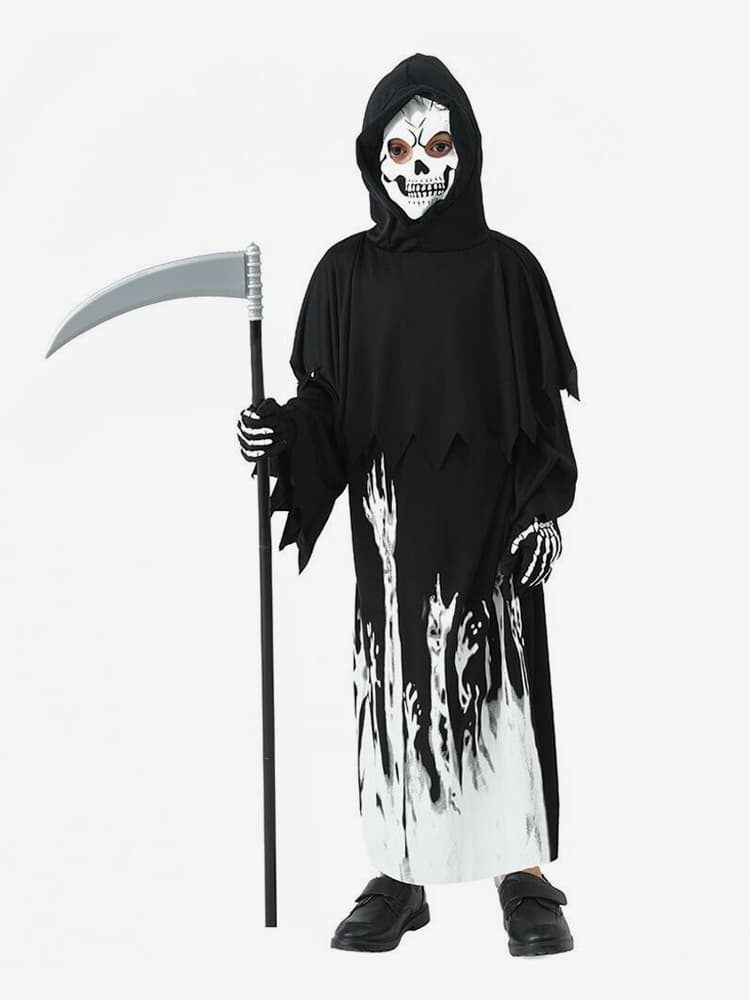 Halloween Costumes d\\'Halloween pour enfants Ensemble de polyester noir pour Halloween Vêtements pour enfants