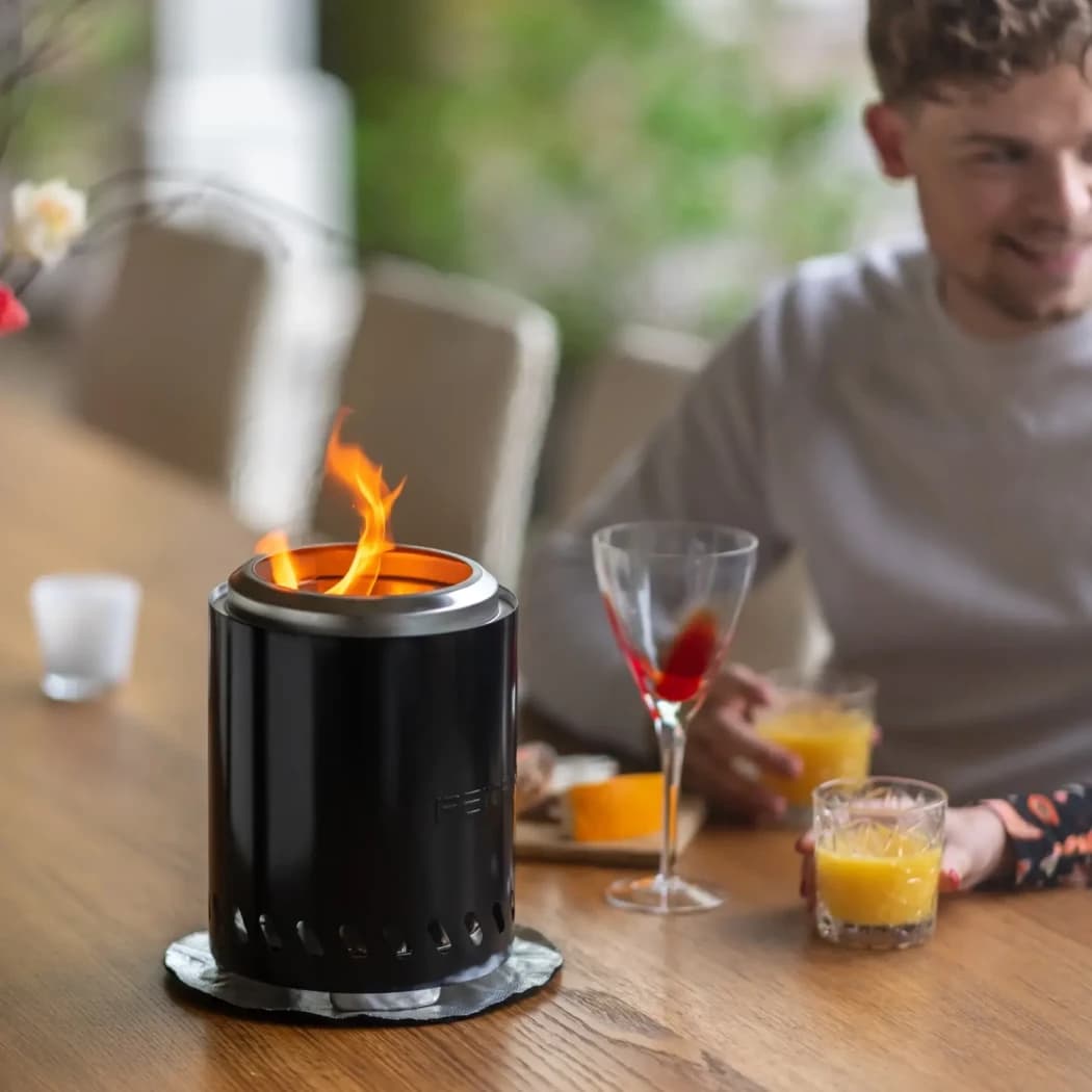 Brasero de table Volcano Medium - acier inoxydable noir view 2