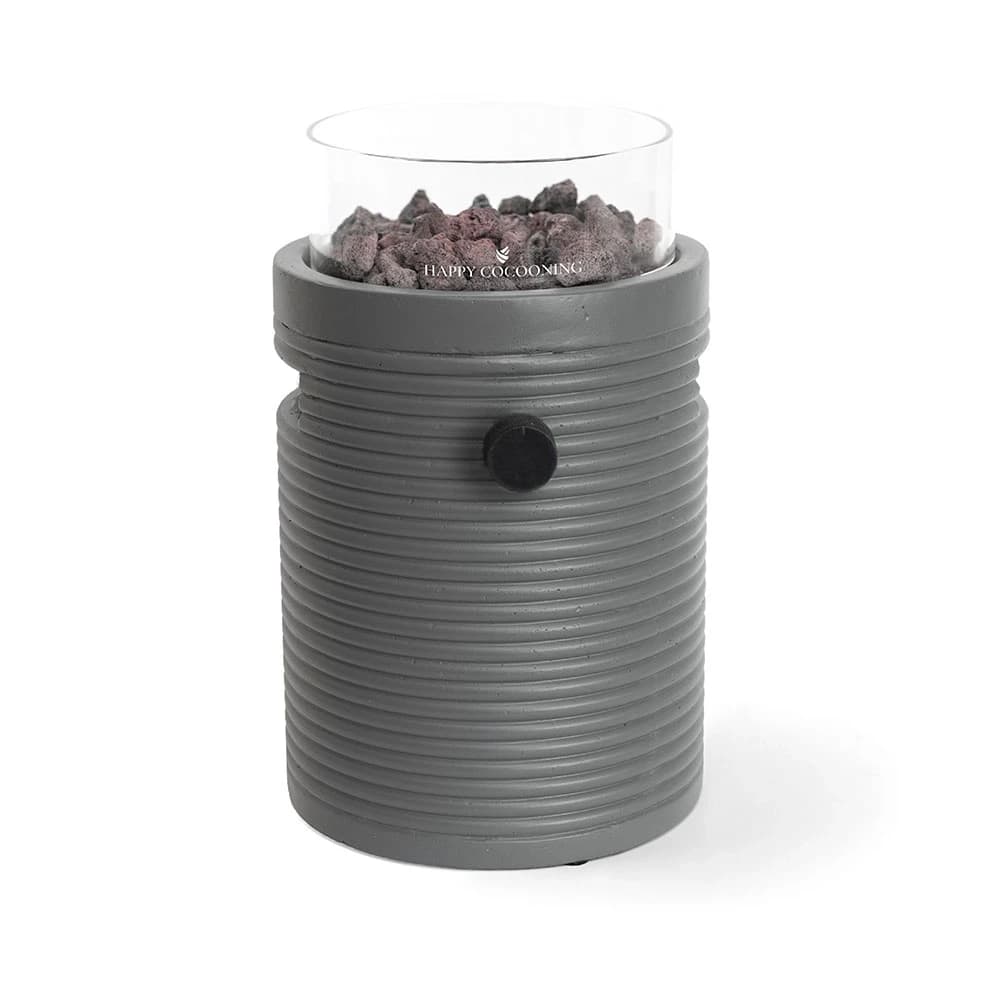 Lumi Groove Anthracite Fumée - Cheminée à Gaz de Table