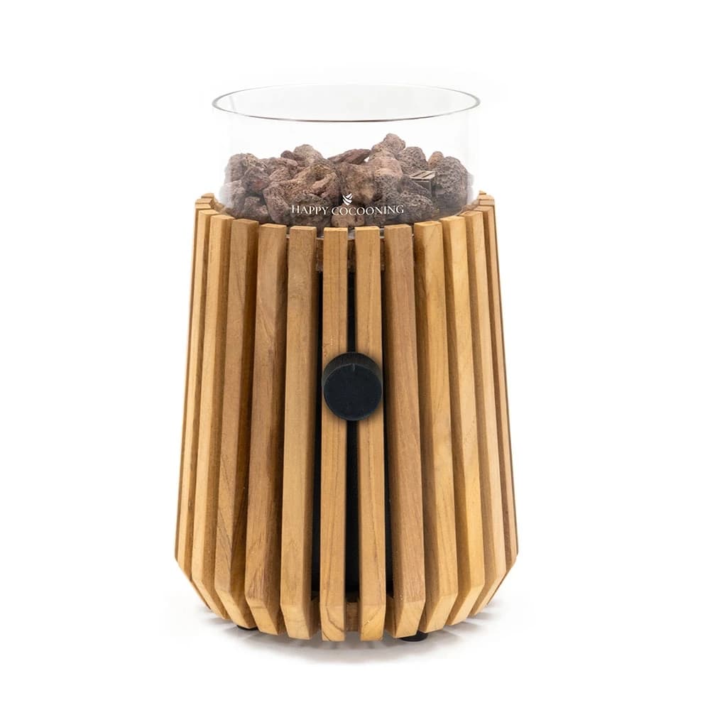 Lumi Lagune Teck - Cheminée à Gaz de Table