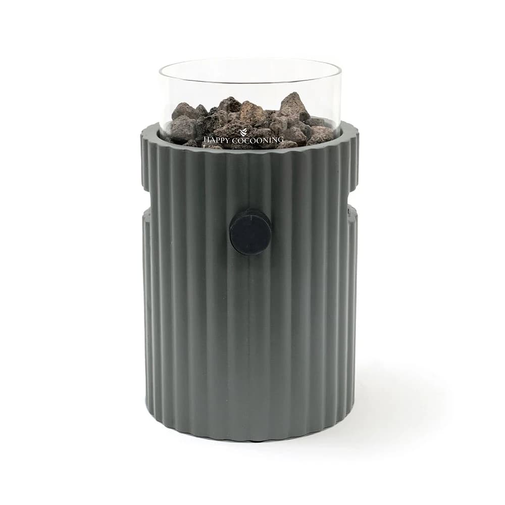 Lumi Rib Smokey Anthracite - Cheminée à gaz de table
