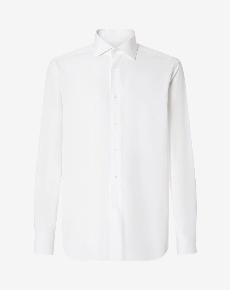 White cotton poplin shirt