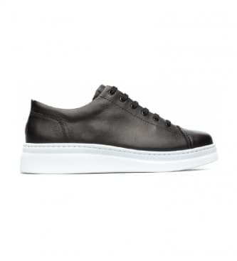 Camper pour femme. K200508-043 Dauphin chaussures en cuir noir (39), Plat, Lacets, Casuel