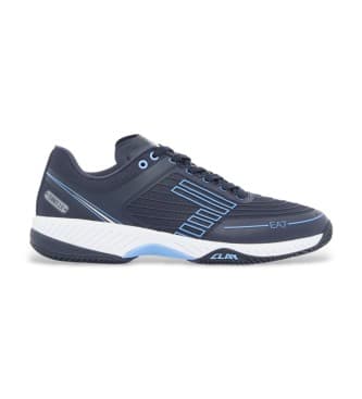 EA7 unisex. X8X242_XK438 Chaussures de tennis en terre battue marine (41 1/3), Plat, Lacets, Casuel, Sport, Tennis/Padel, Multisport