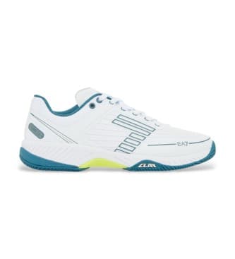 EA7 unisex. X8X242_XK438 Chaussures de tennis en terre battue blanches (43 1/3), Plat, Lacets, Casuel, Sport, Tennis/Padel, Multisport