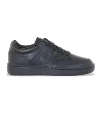 New Balance unisex pour enfant. GSB480V1 Baskets en cuir 480 noir (23.5), Plat, Lacets, Casuel, Sport, mode enfantine