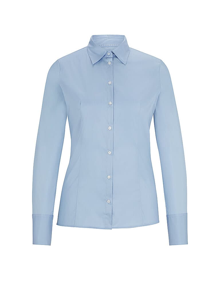 HUGO Blouse Slim Fit bleu clair | 32