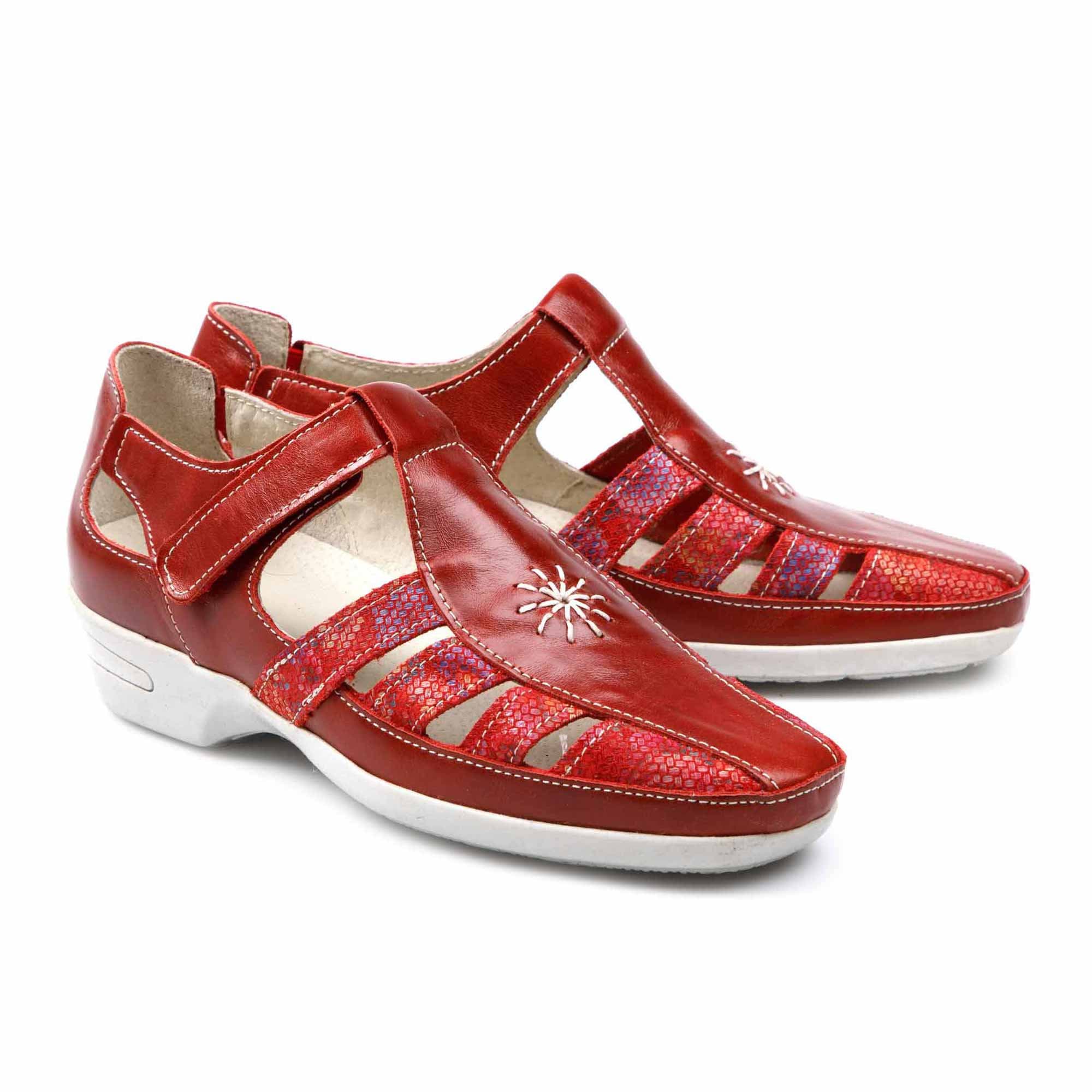 Sandales Flexi’confort Rouge - La Femme Moderne - Taille 38