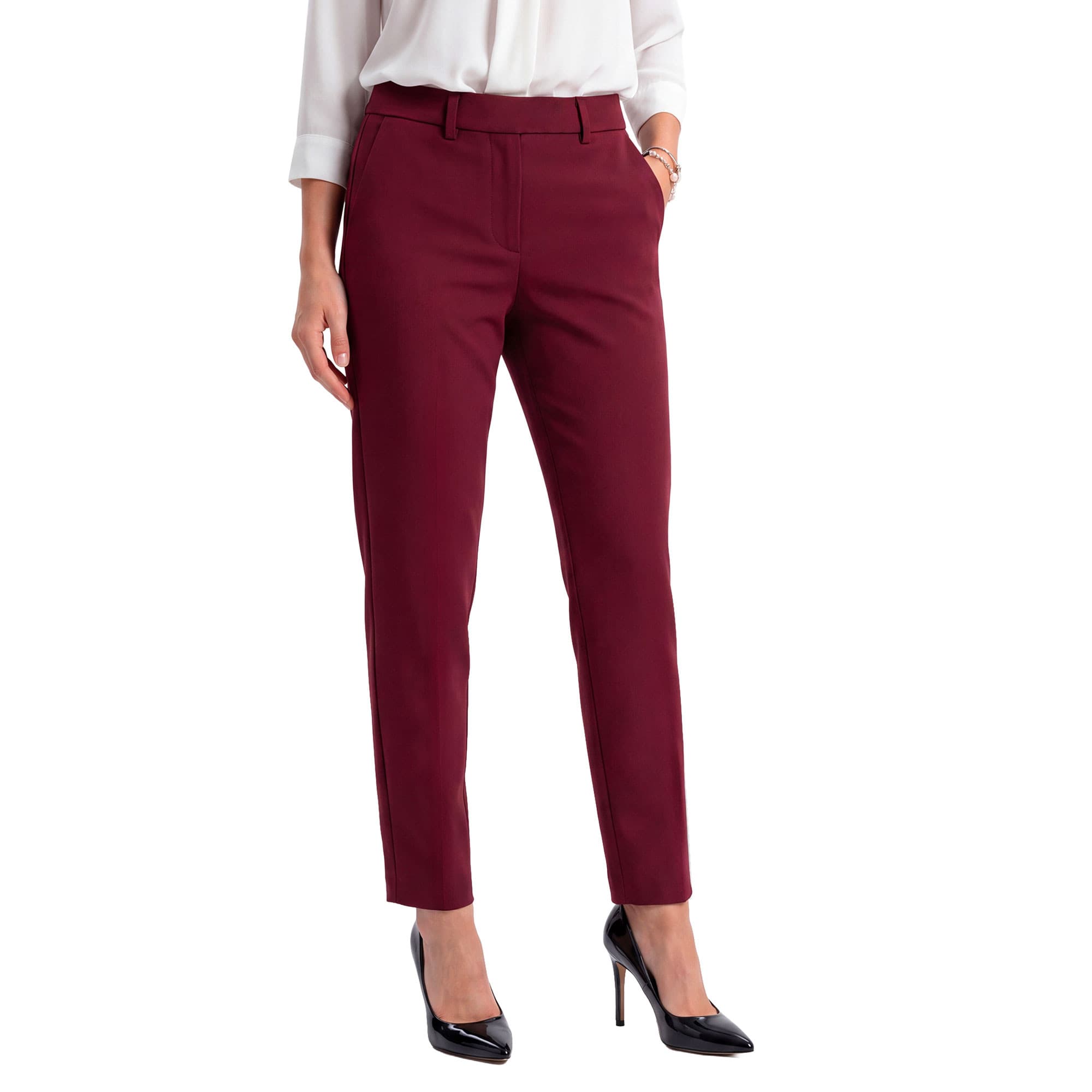 Pantalon élégance grenat Rouge - La Femme Moderne - Taille 50