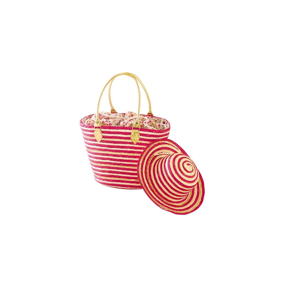 Sac et chapeau en paille