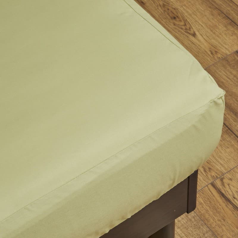Drap housse bi-tête vert 2x70x200