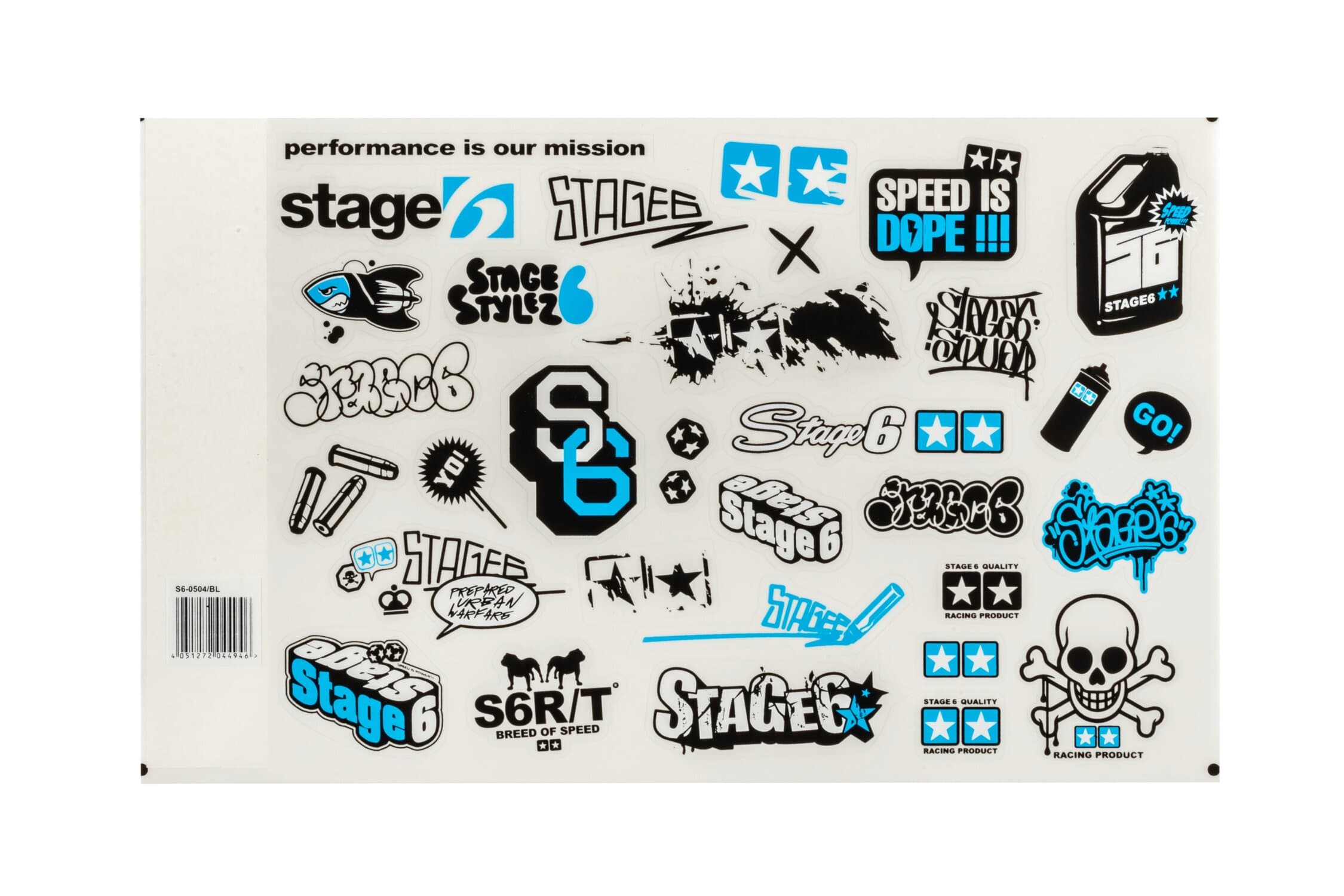 Sticker Set Stage6 A4 blue