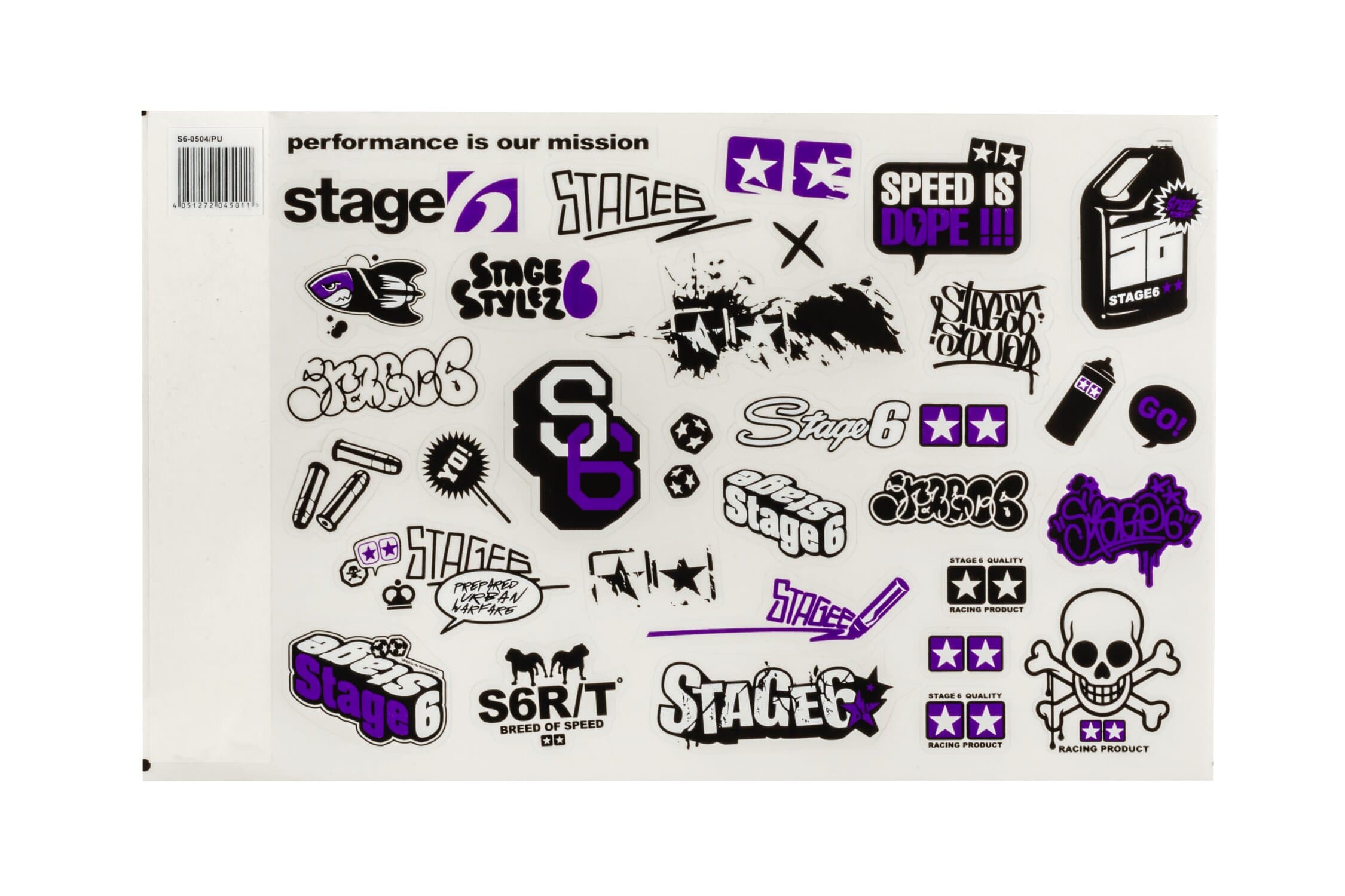 Planche de stickers Stage6 A4 Violet
