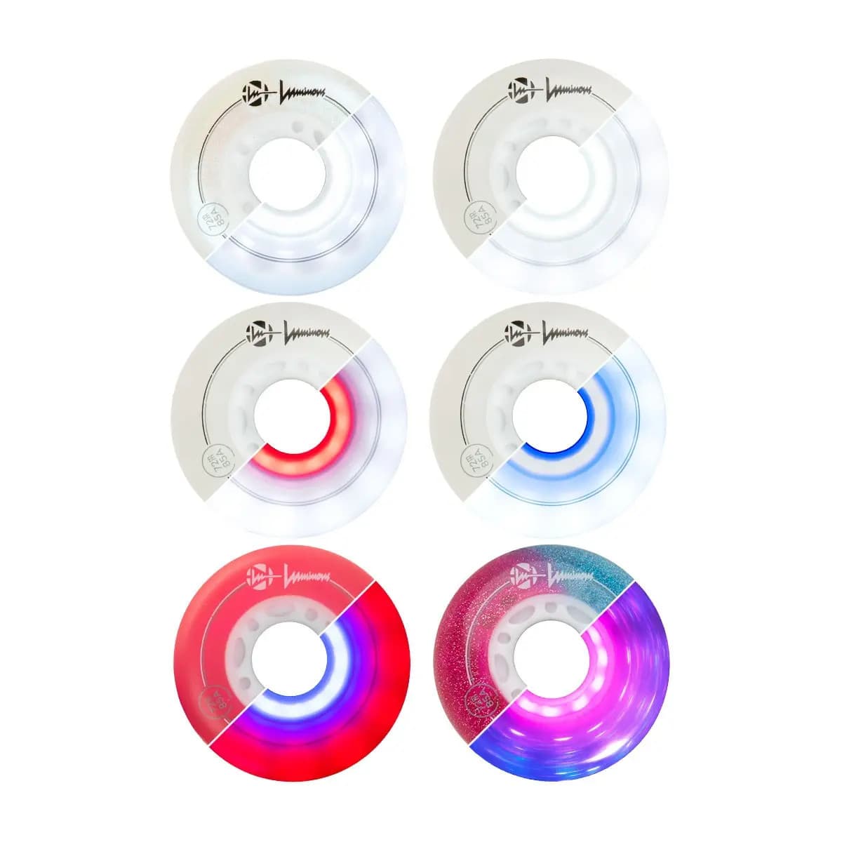 LUMINOUS Roue LED Duo 85A Blanc Blanc [x3]