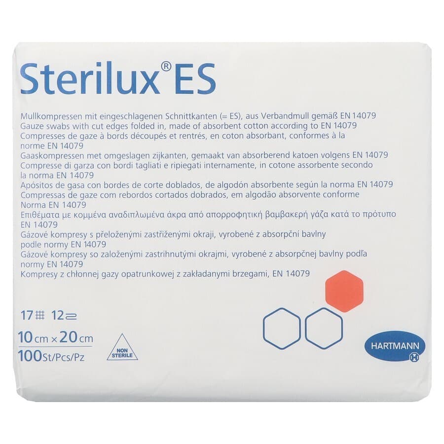 Sterilux Es 10x20cm 12pl.nst. 100 P/s