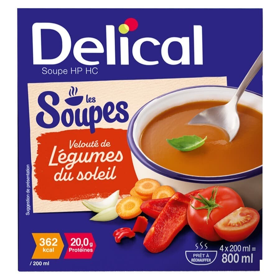 Delical Soupe Veloute Legumes Soleil 4x200ml