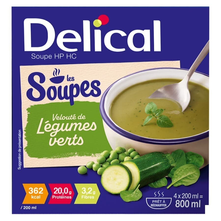 Delical Soupe Veloute Legumes Verts 4x200ml