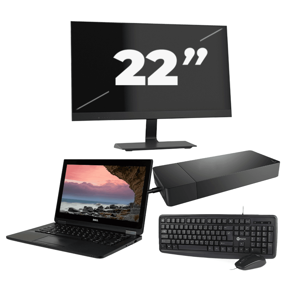 Dell Latitude E7270 - Intel Core i7-6.ᵃ Generación - 12 pulgadas - 8GB RAM - 256GB SSD - Windows 11 + 1x 22 pulgadas Monitor