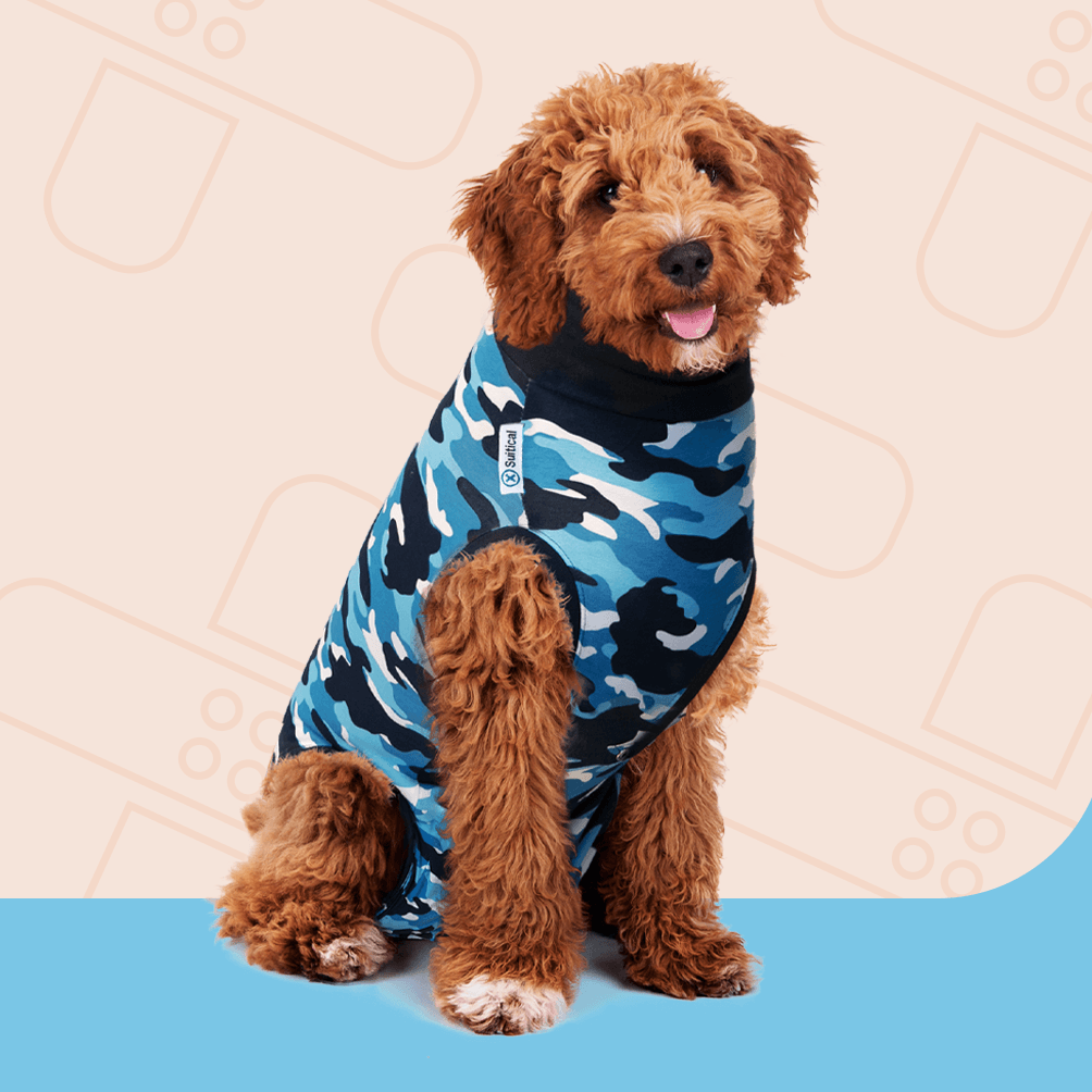 Suitical - Recovery Suit Dog - Blue Camo - 1x - M