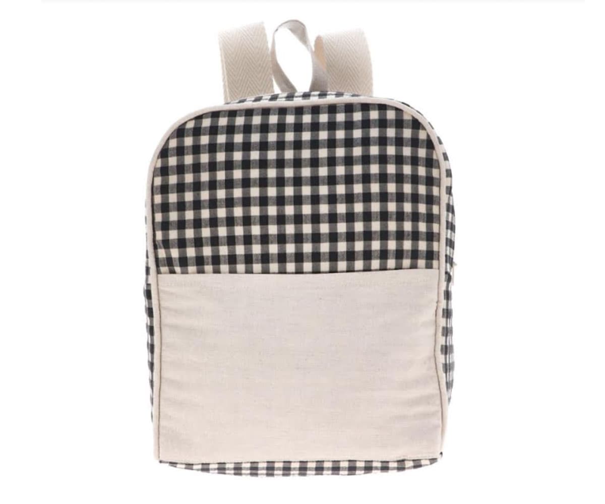 Sac à dos Vichy noir - Personnalisé