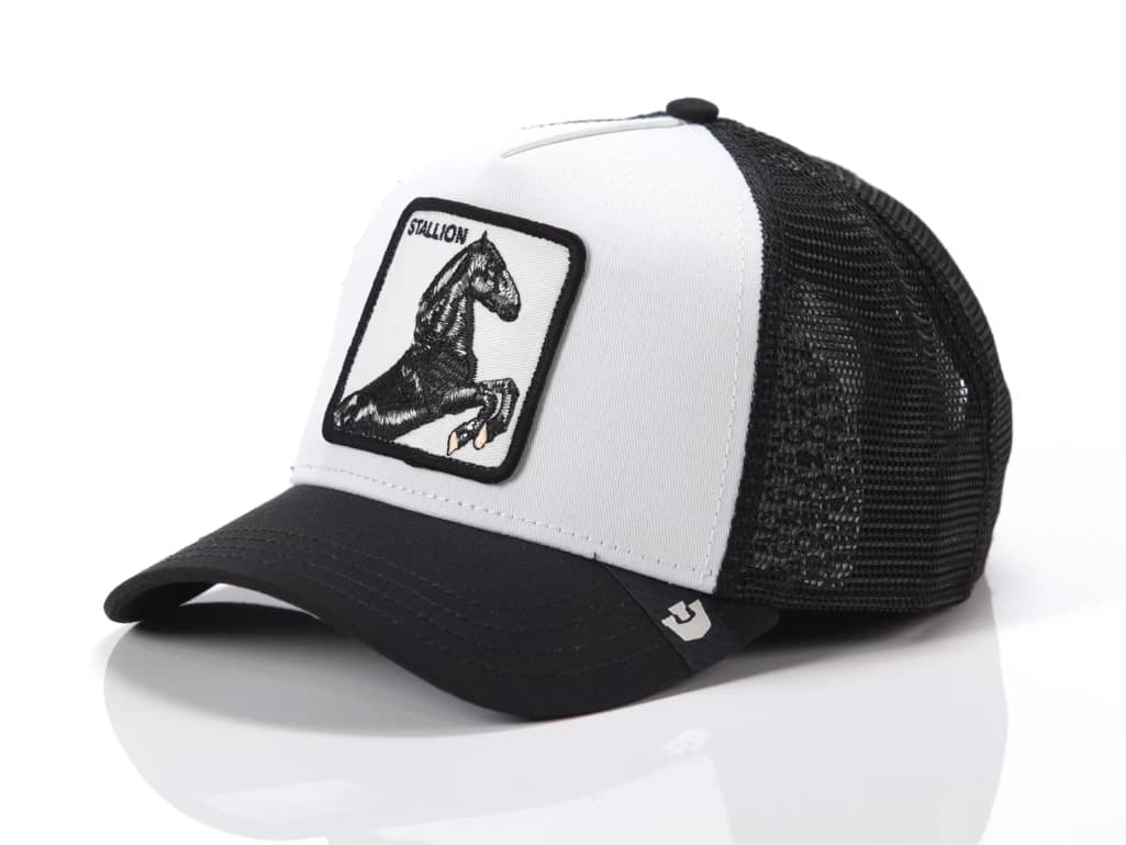 Goorin STALLION TRUCKER, taille Taille Unique Unisexe couleur Blanc|Noir