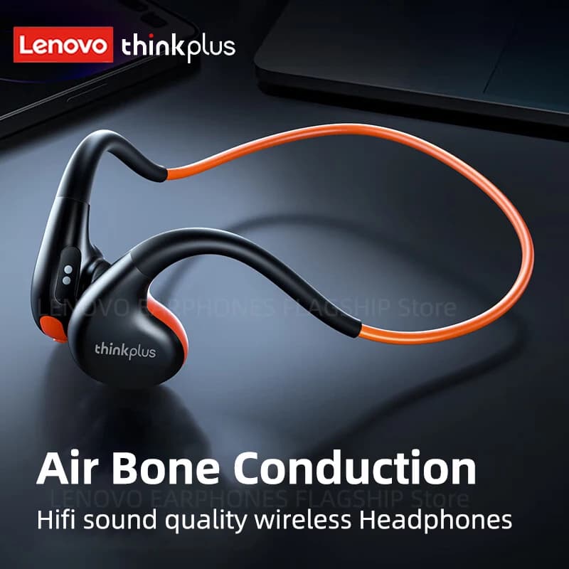 Original Lenovo X7 Conduction d'air casque sans fil Bluetooth 5.3 écouteurs Conduction osseuse sport casque extérieur oreillette micro