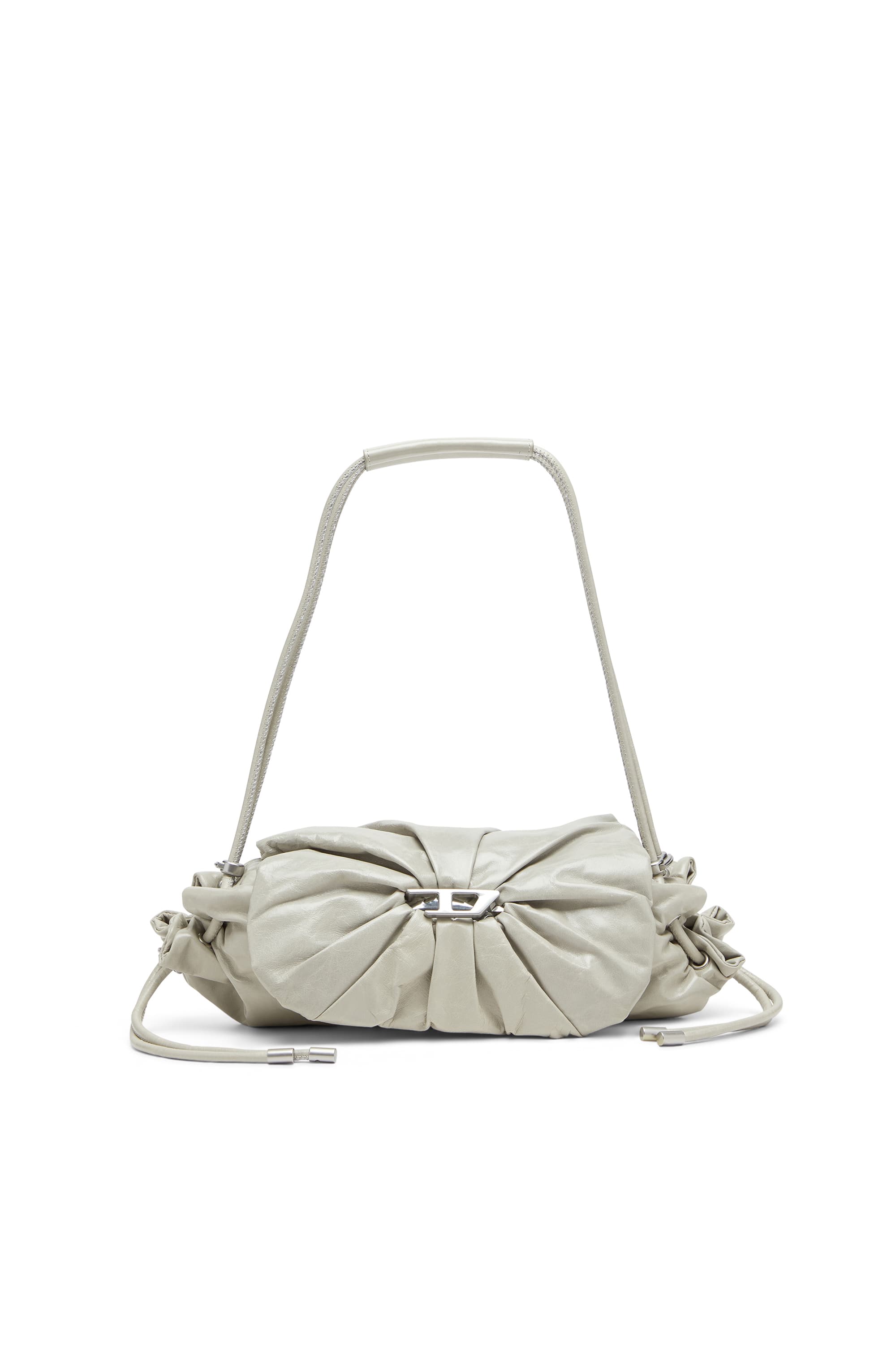 Diesel - Scrunch-D-Petit sac à bandoulière en cuir froissé - Sacs d'Épaule - Femme - Blanc