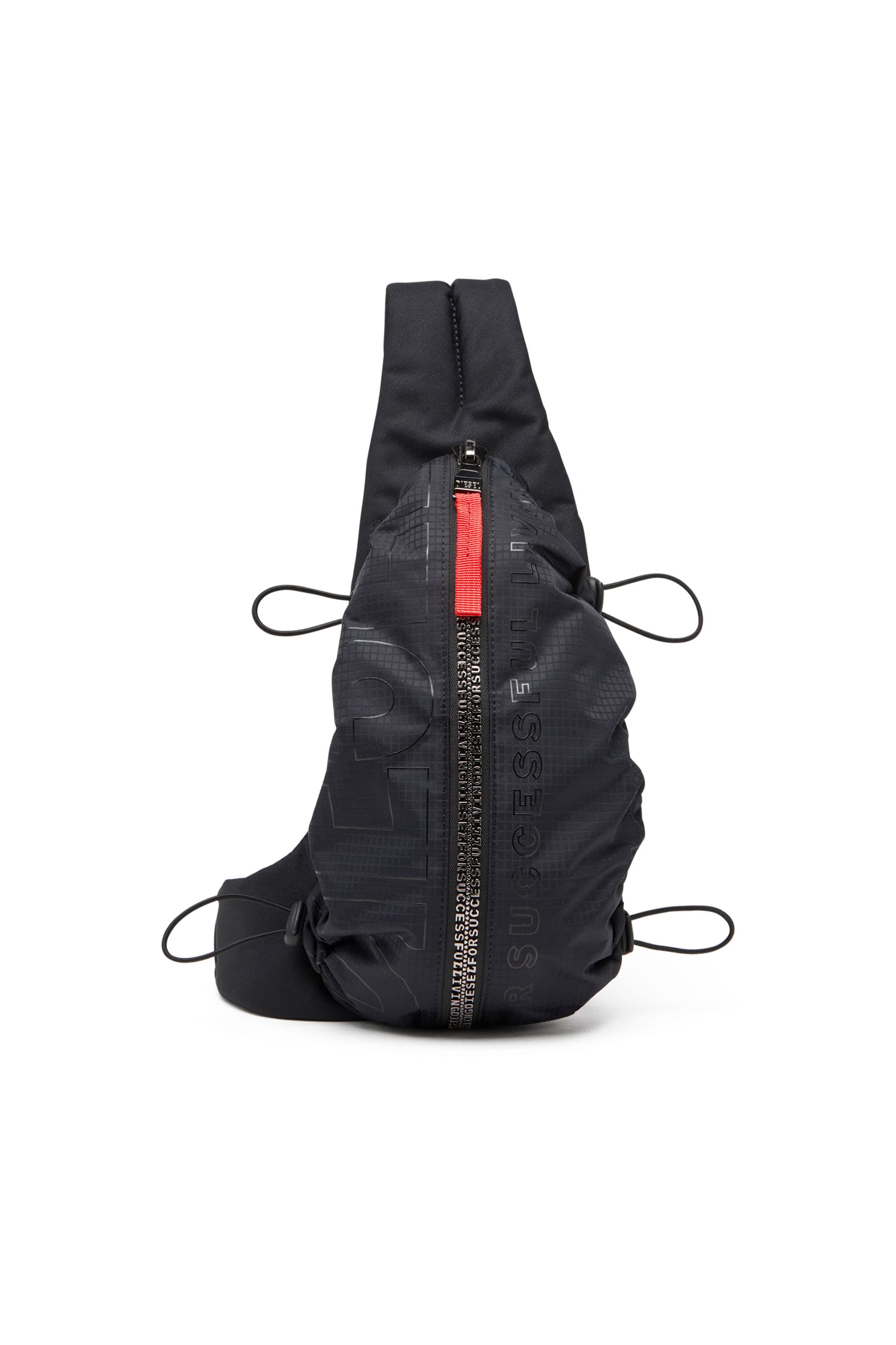 Diesel - Zip-D-Sac à bandoulière en jacquard à carreaux - Sacs à bandoulière - Homme - Noir