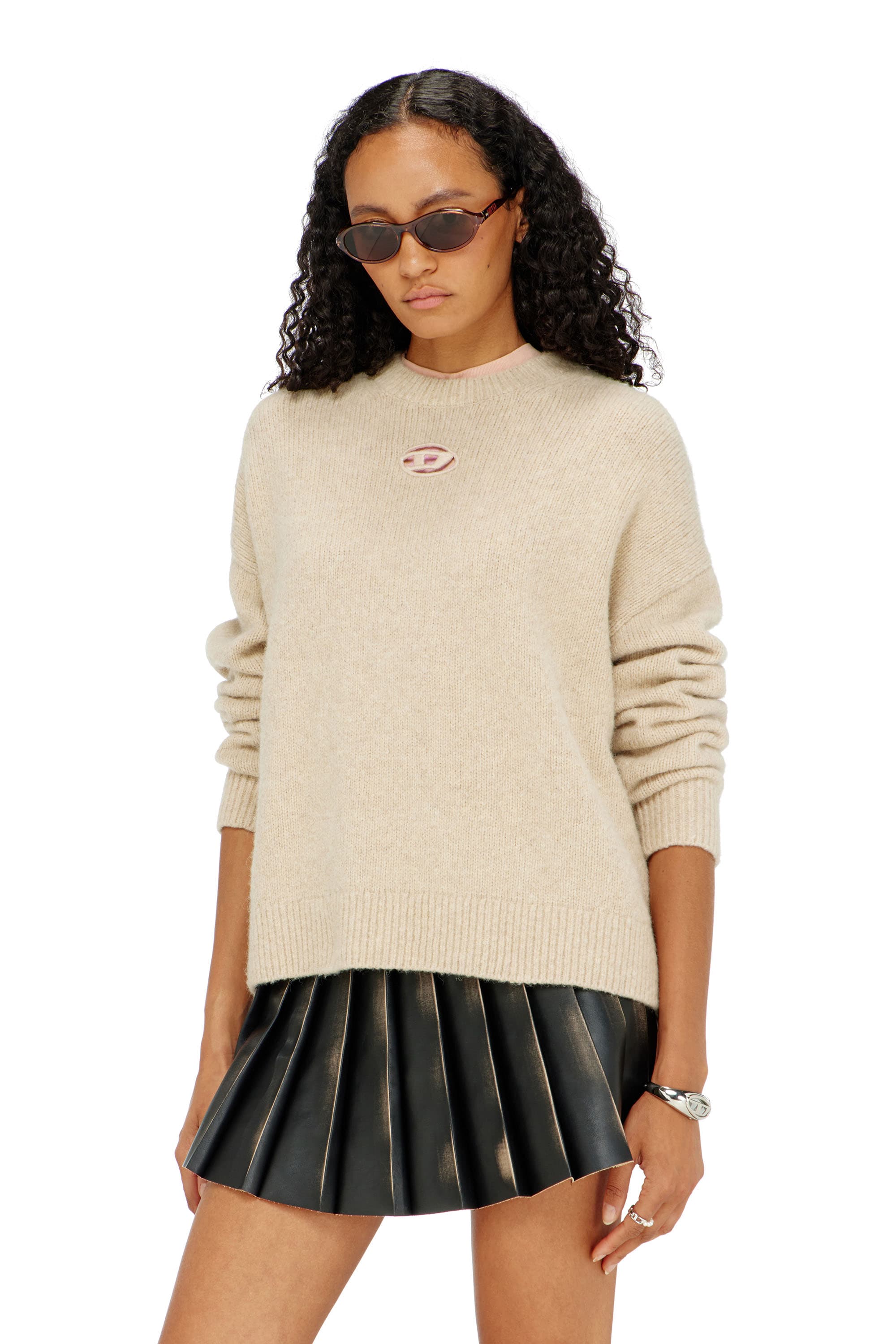 Diesel - Pull en laine et mélange d'alpaga - Pull Maille - Femme - Beige
