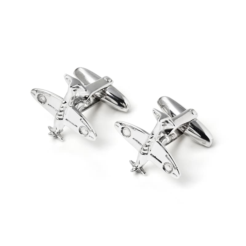 Aspinal of London Sterling Silver Spitfire Cufflinks