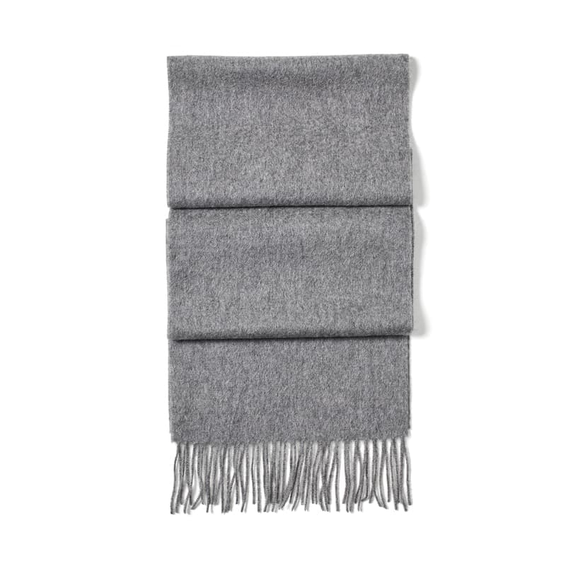 Aspinal of London Pure Cashmere Scarf in Light Grey