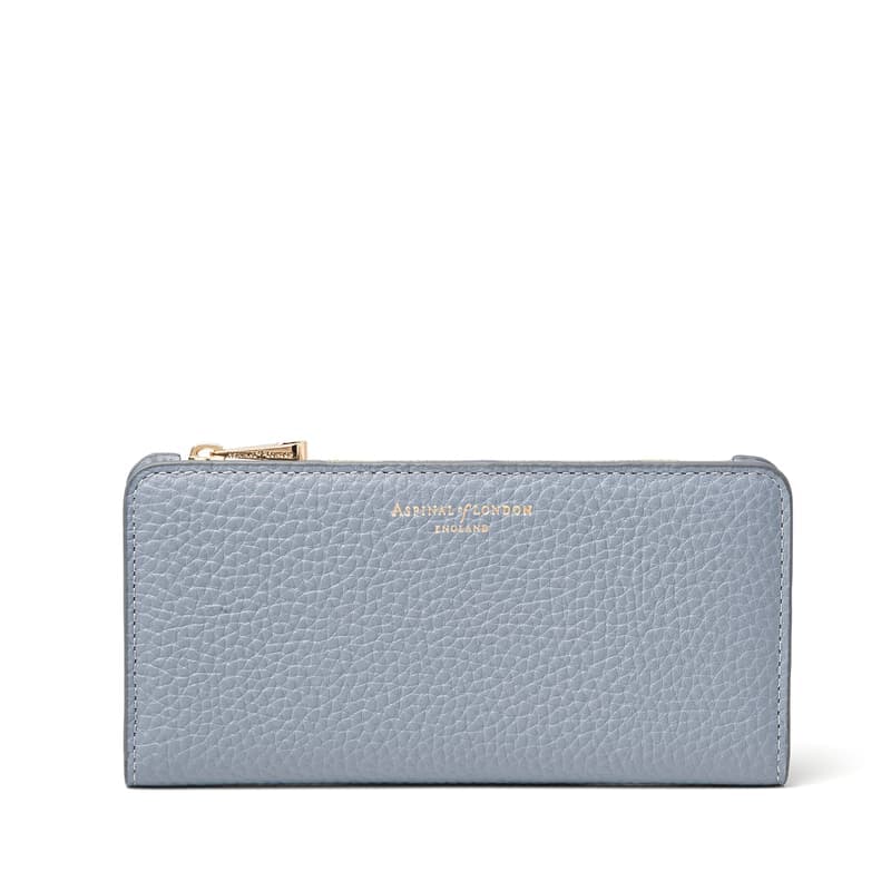 Aspinal of London Mayfair® Large Credit Card Wallet in Sky Blue Pebble