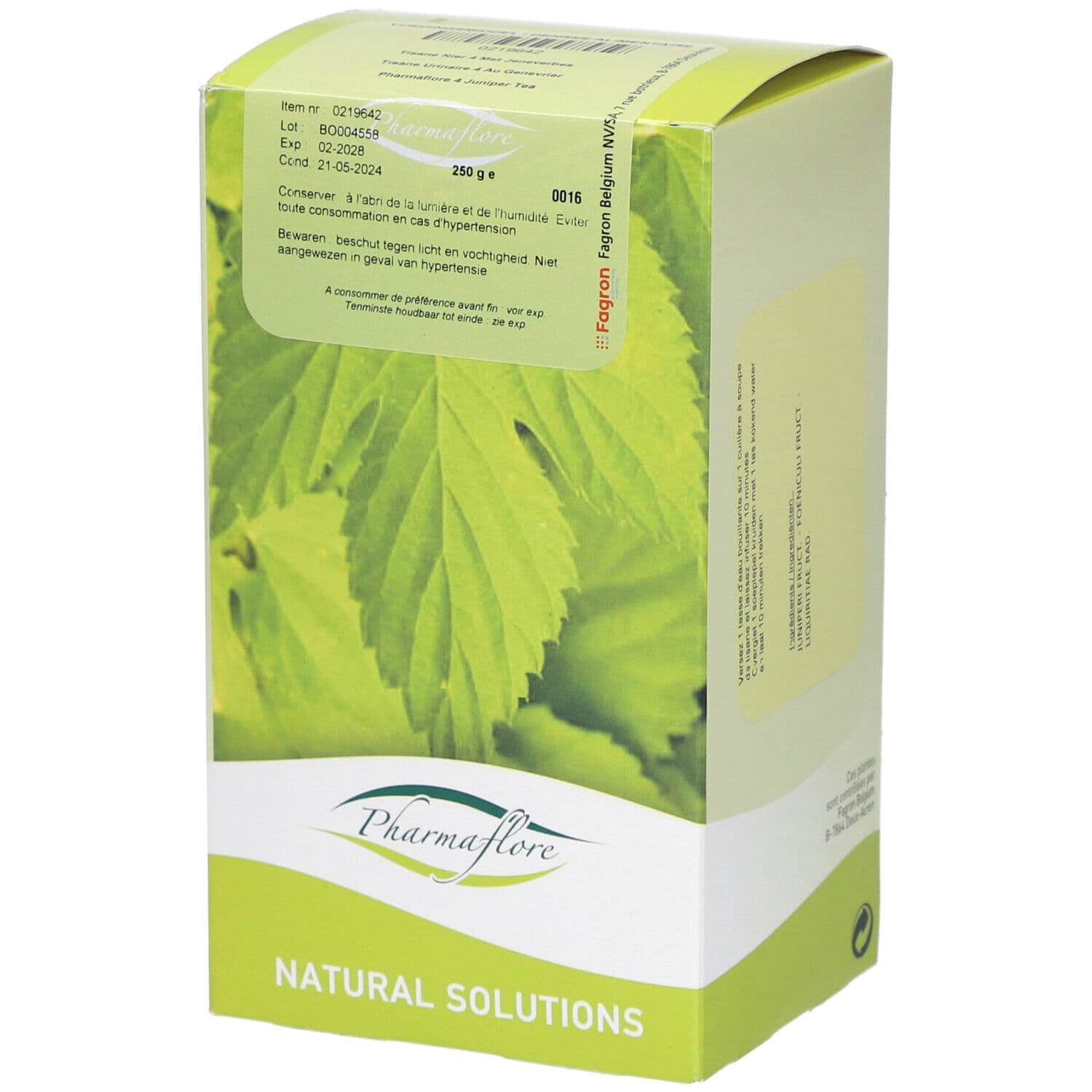 Pharmaflore Tisane Urinaire 4 au Genévrier 250 g Thé